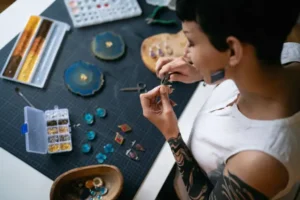 Elegant handmade resin crafts displayed as inspiring home decor.