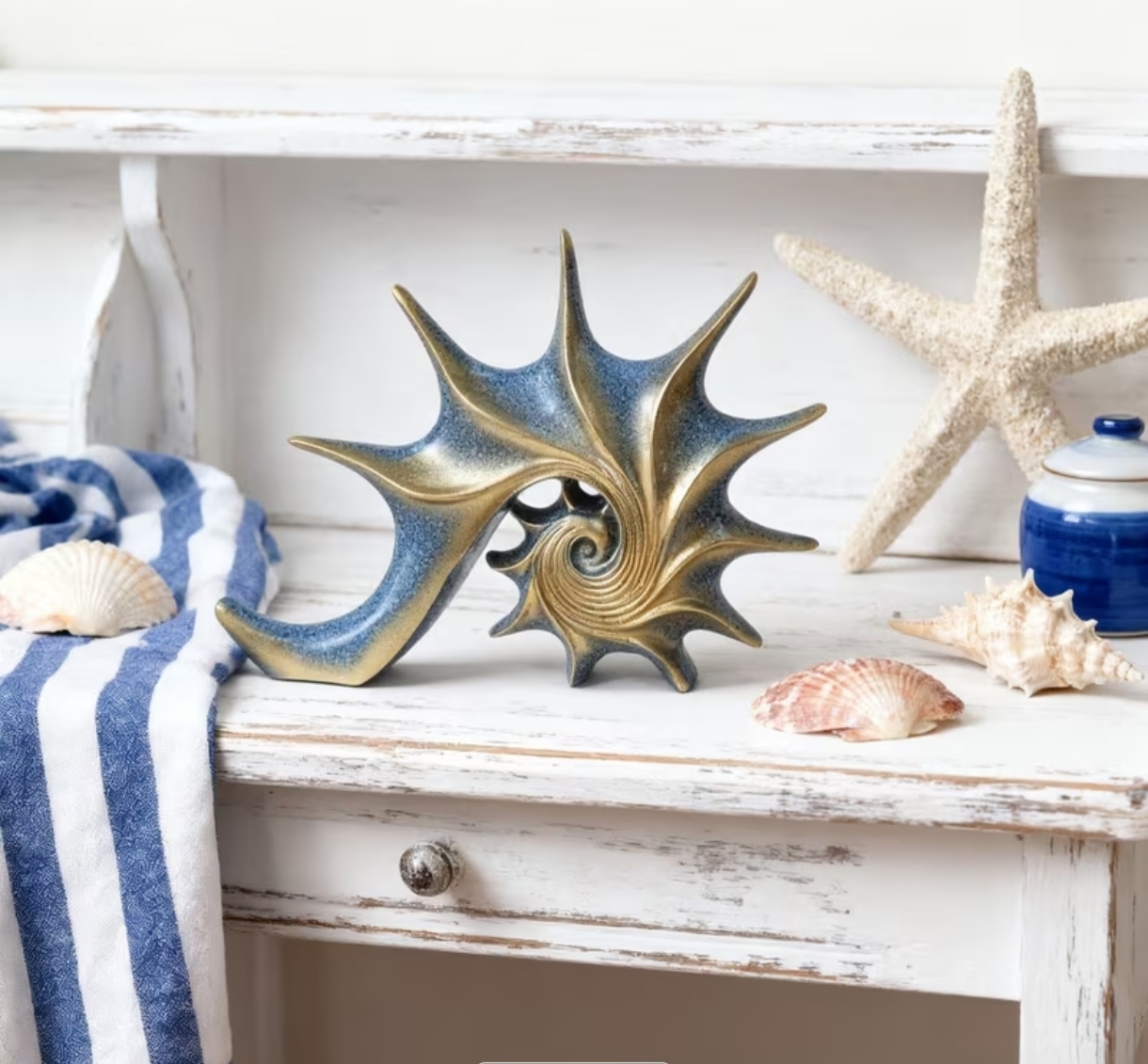 AUREA luxury seashell ornament styled as an elegant home decor accent