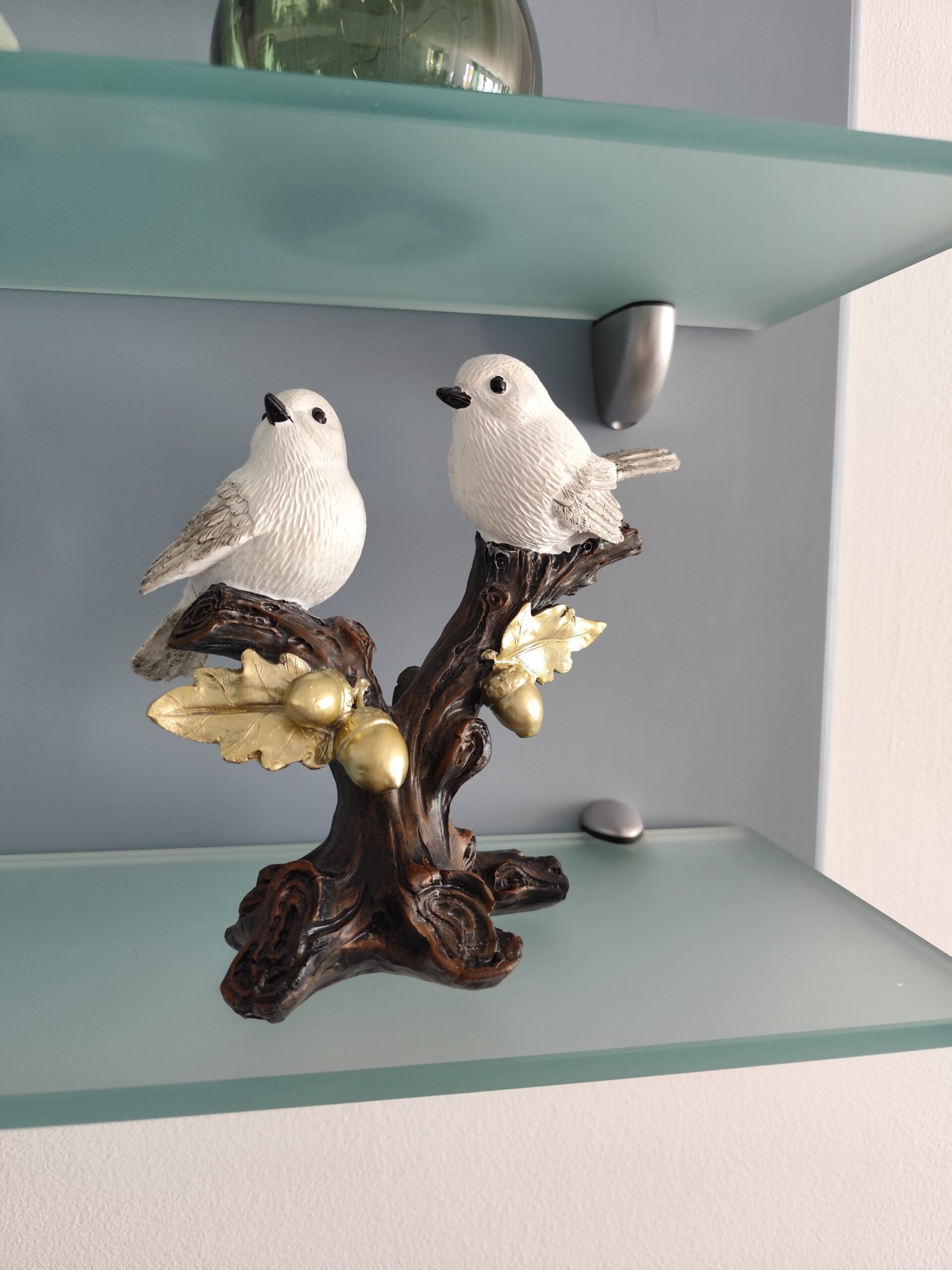 Two White Birds on a Branch – Decorative Resin Figurine - Image 3